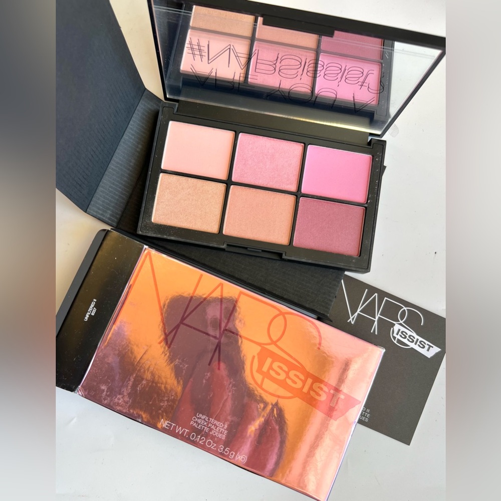 Nars NARSissist Unfiltered II Cheek Palette 8337 Blush Highlighter Hot Sand NIB